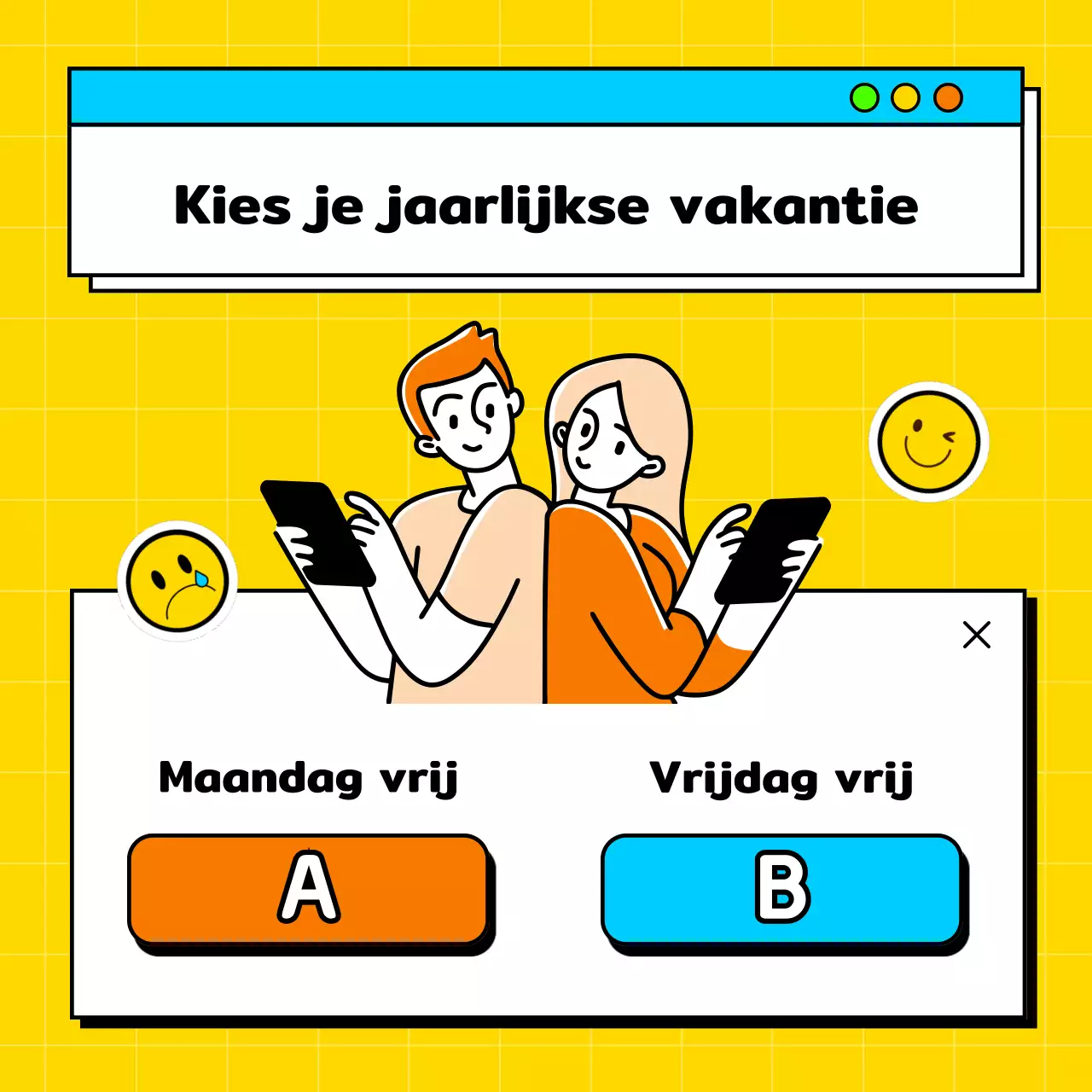 Een balansspel voor op de werkplek met gele en lichtblauwe accenten geplaatst door