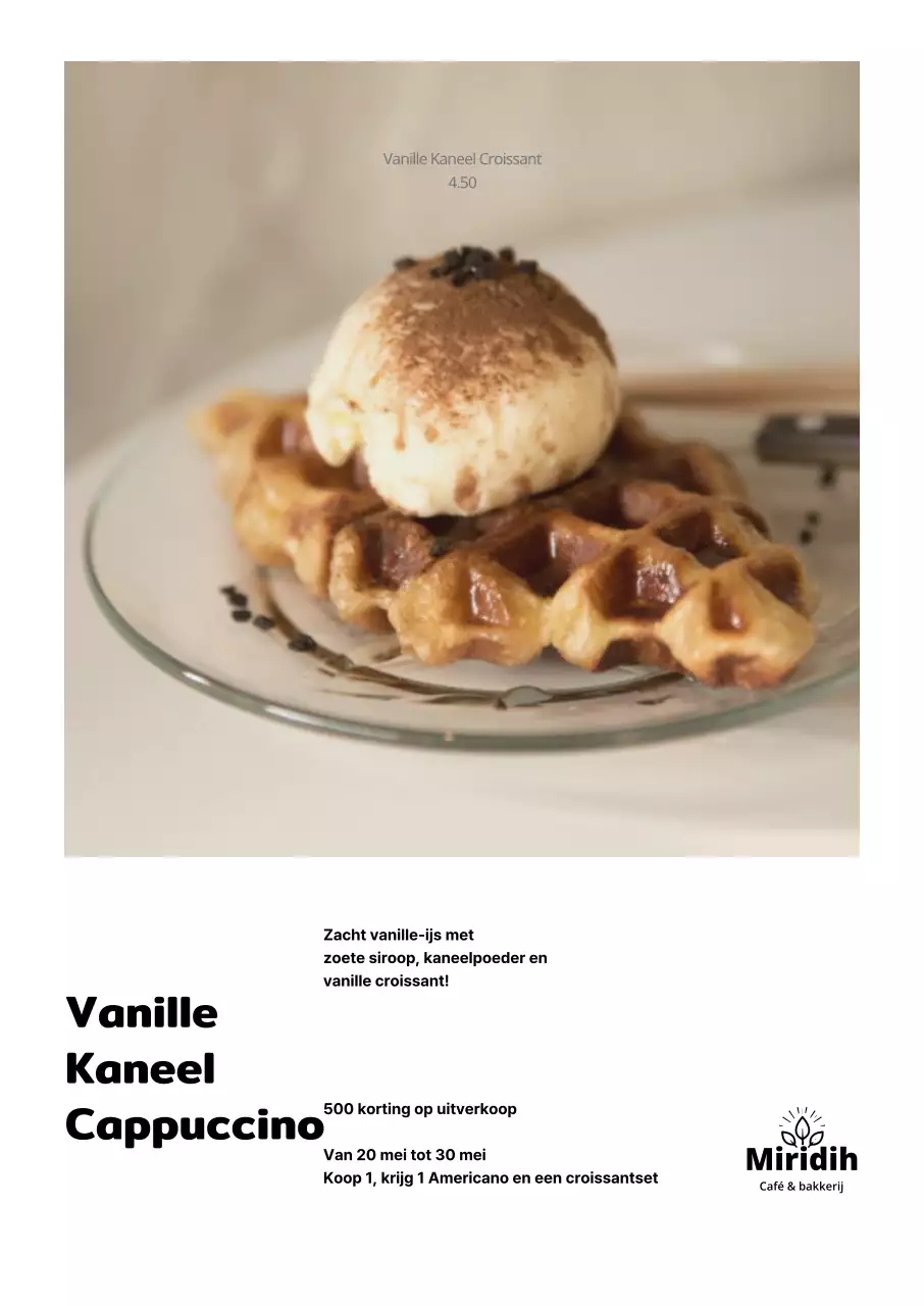 Eenvoudige vierkante frame cafe menu poster op witte achtergrond