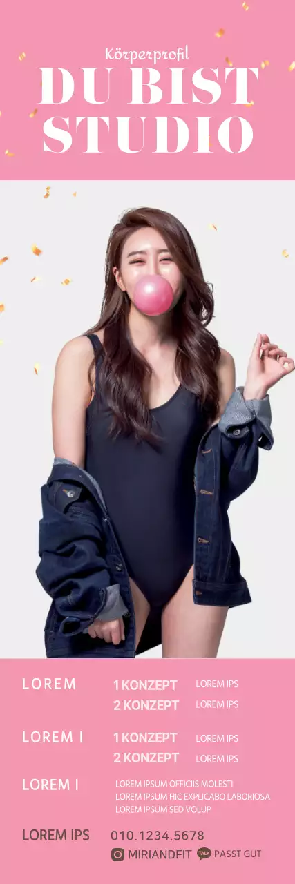 Preise für ein einfaches rosa-weißes Studio