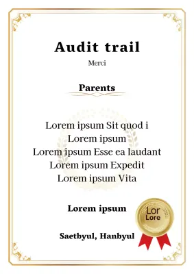 Lettre de remerciement aux parents poster design en blanc et or