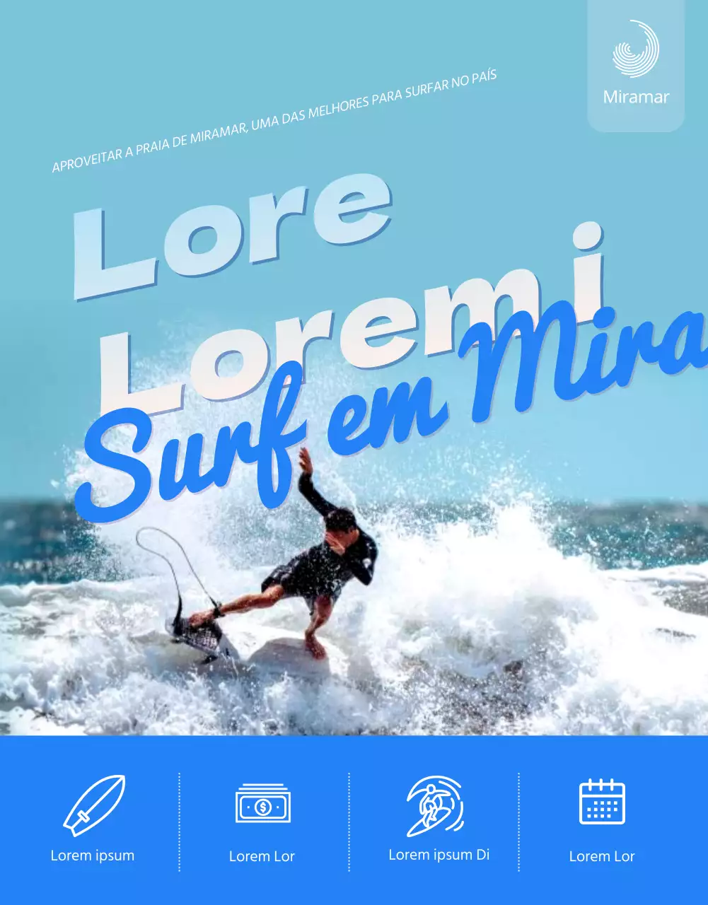 Detalhes do pacote Blue Cool Surf