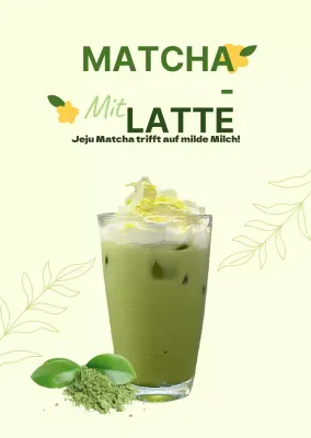 Transparentes PosterMatcha Latte