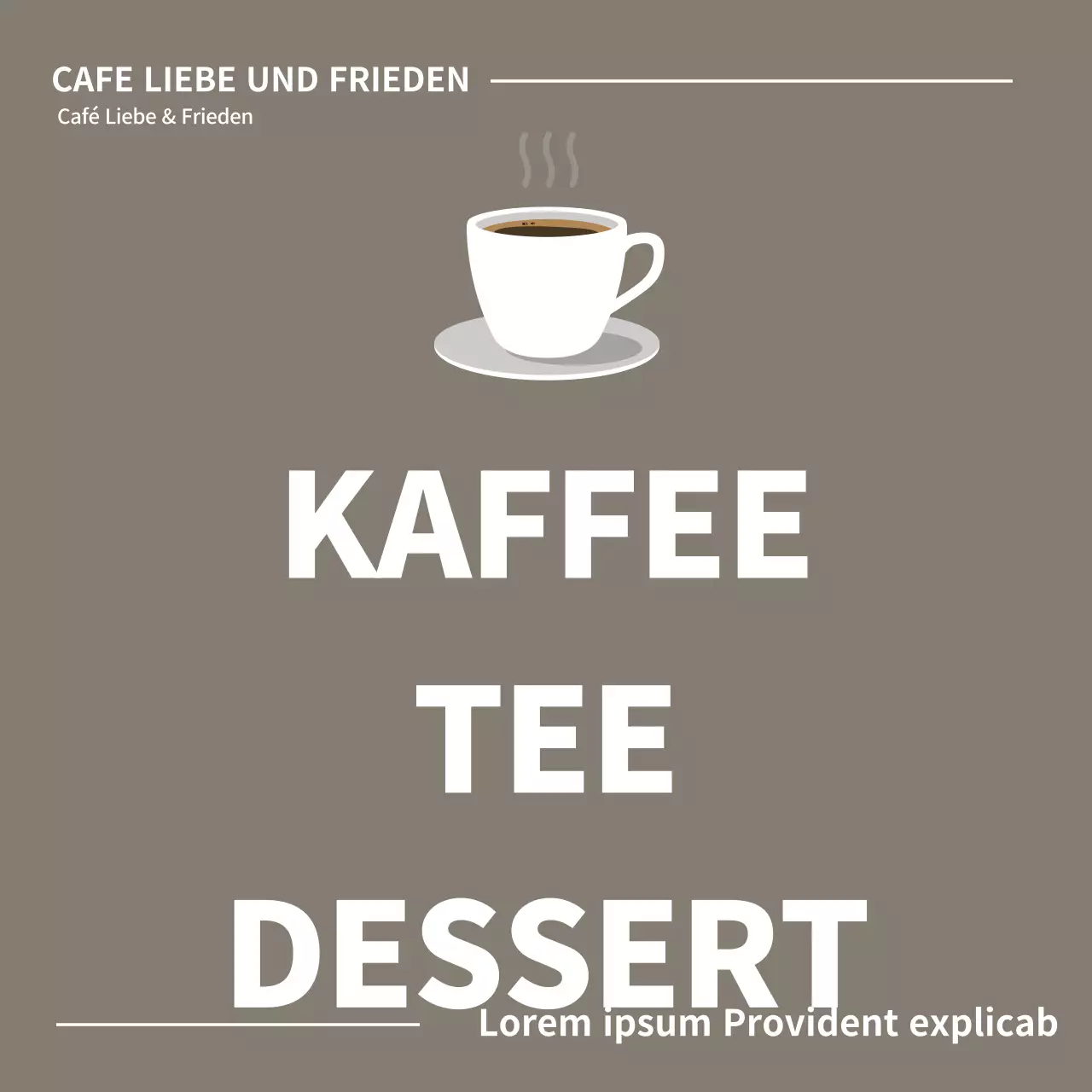 Liebe & Frieden_Quadratisches Banner