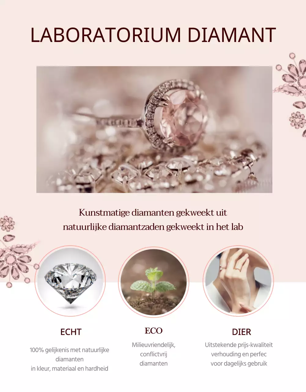 Witte Dag Diamanten Ring Gift Promotie