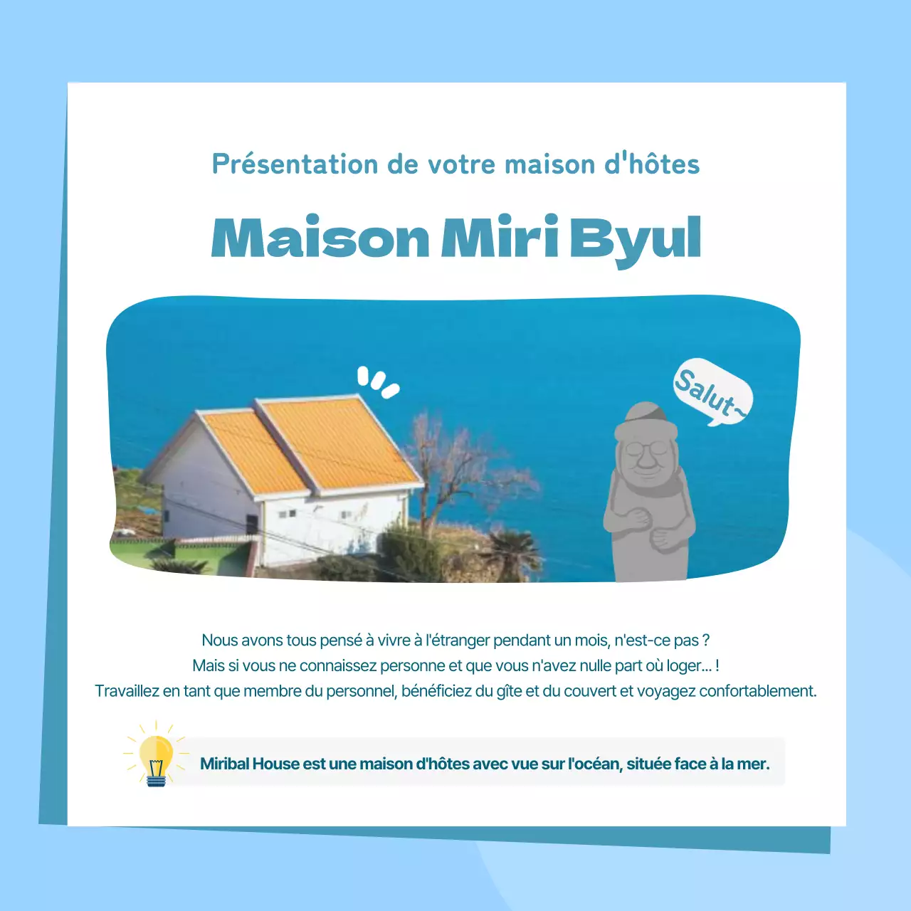 A la recherche d'un personnel de maison d'hôtes joyeux