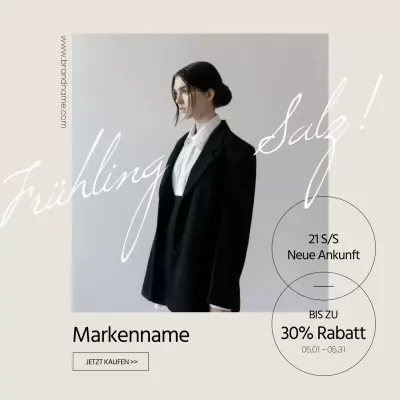 Beige-schwarzes Einkaufszentrum Popup