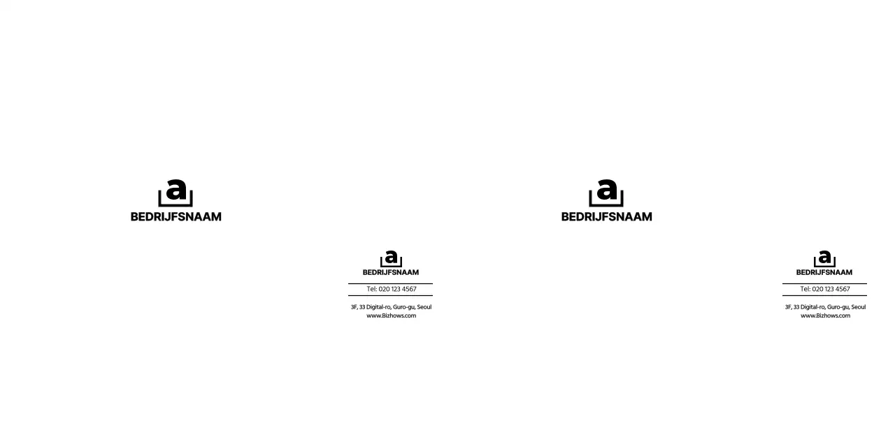 Promotionele en informatieve aankondigingen in de vorm van een schoon bedrijfslogo