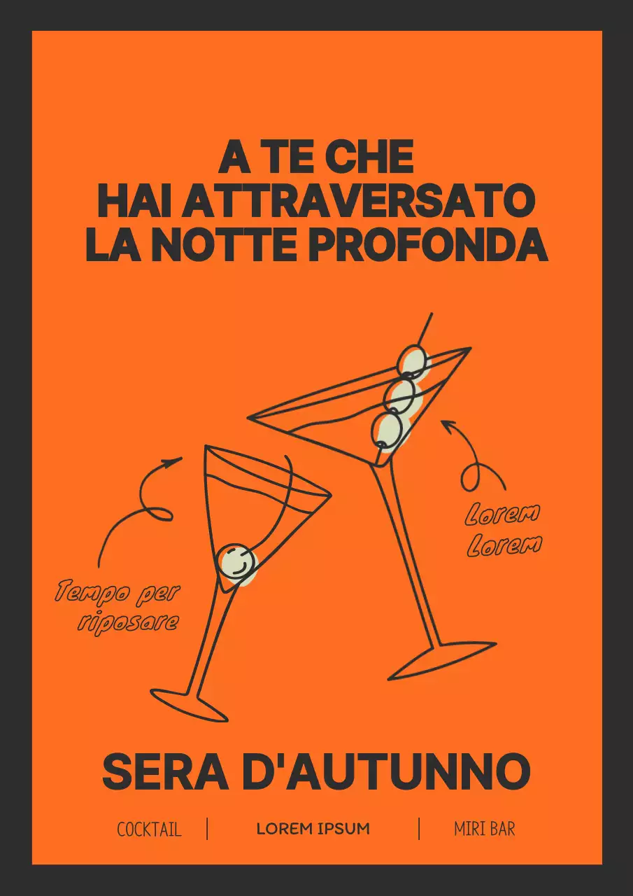 Promuovete il vostro pub autunnale con il carattere arancione e nero