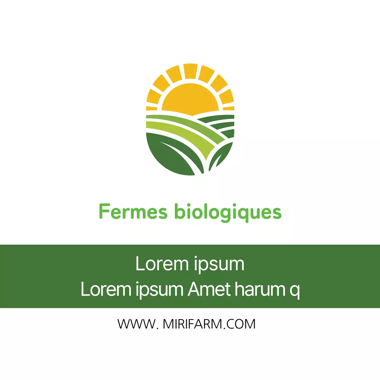 Illustration verte Neat Farm