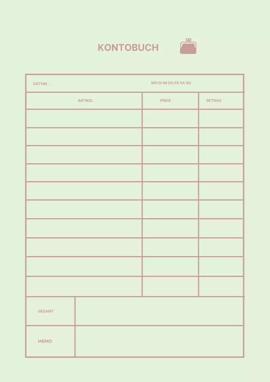 Mint-Symbol einfaches Haushaltsbuch