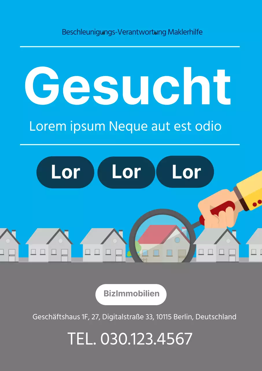 Blaue Illustration - Förderung sauberer Immobilien