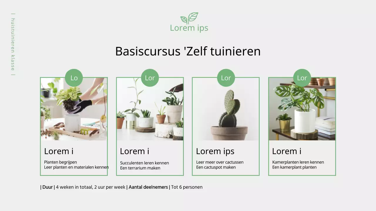 Olijfgroen, warm klassevoorstel (presentatie)