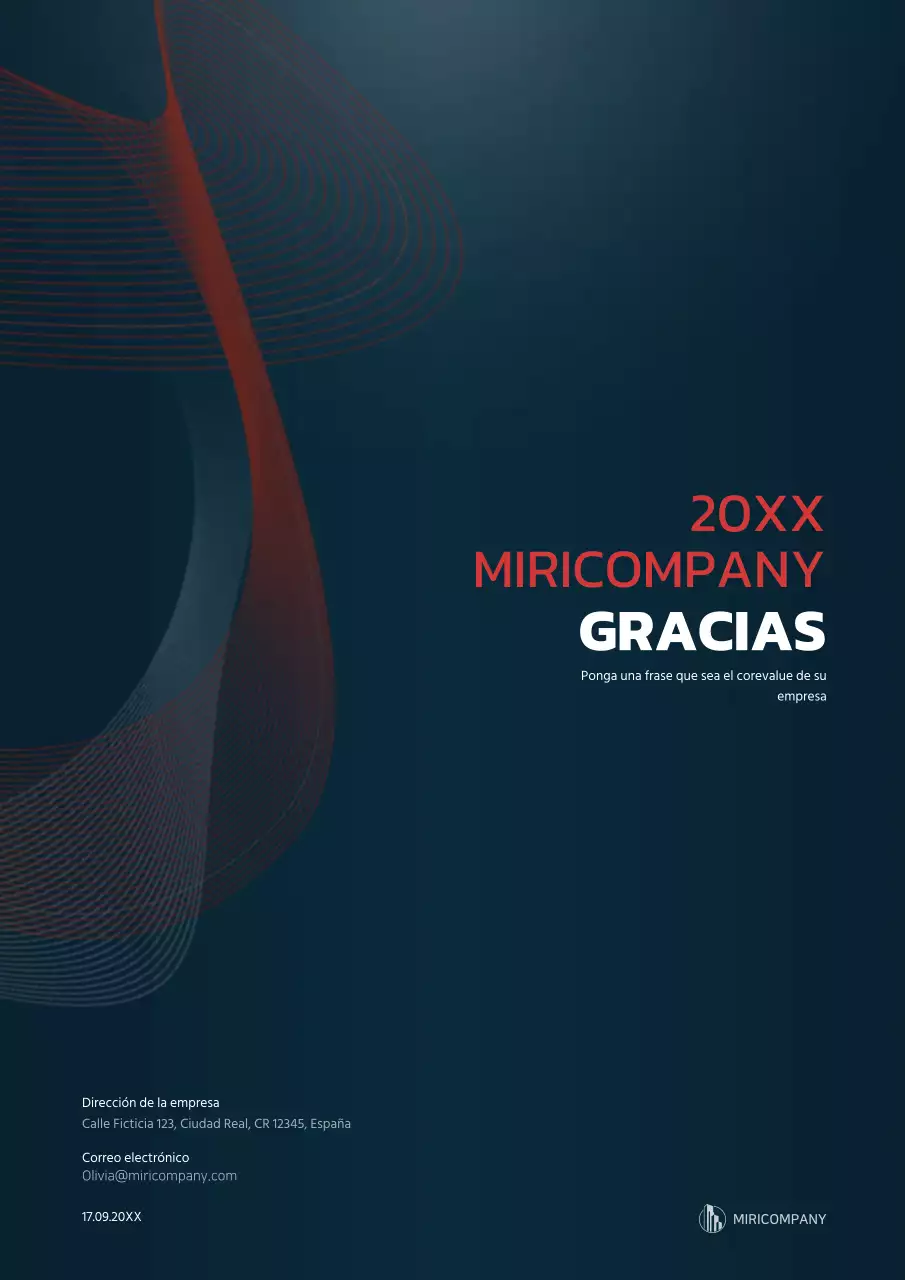 Concepto gráfico de plan de empresa en azul marino y rojo