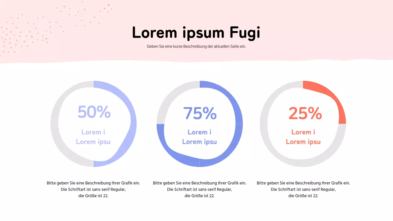 Geometrisches Kreisdiagramm mit Pastellfarben