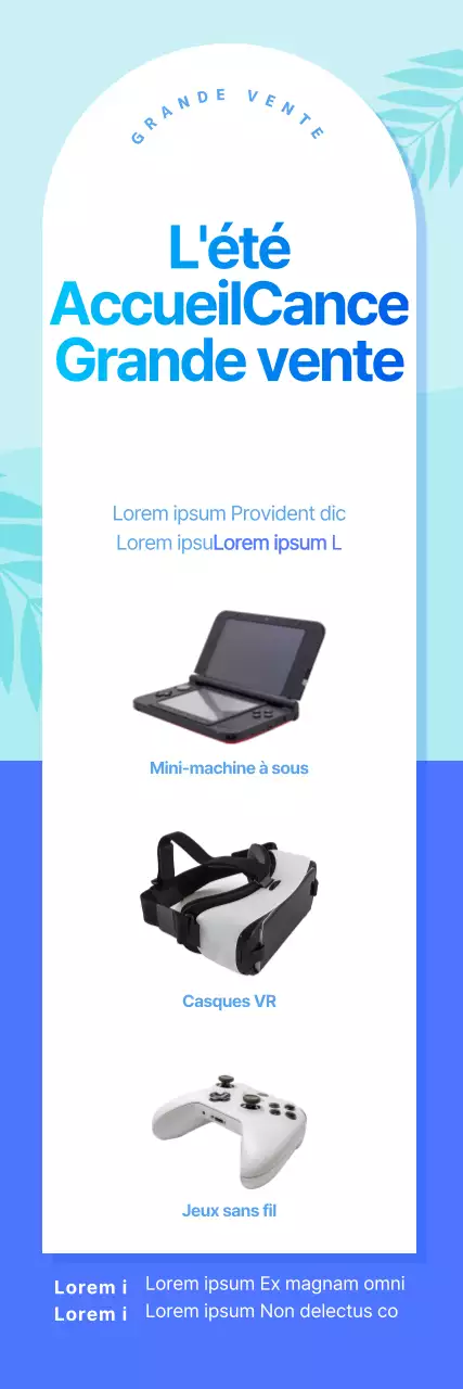 Une bannière d'été bleue et fraîche