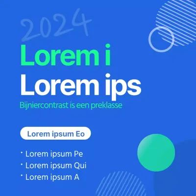 Neonblauw en neongroen revisiethema voor eindexamen