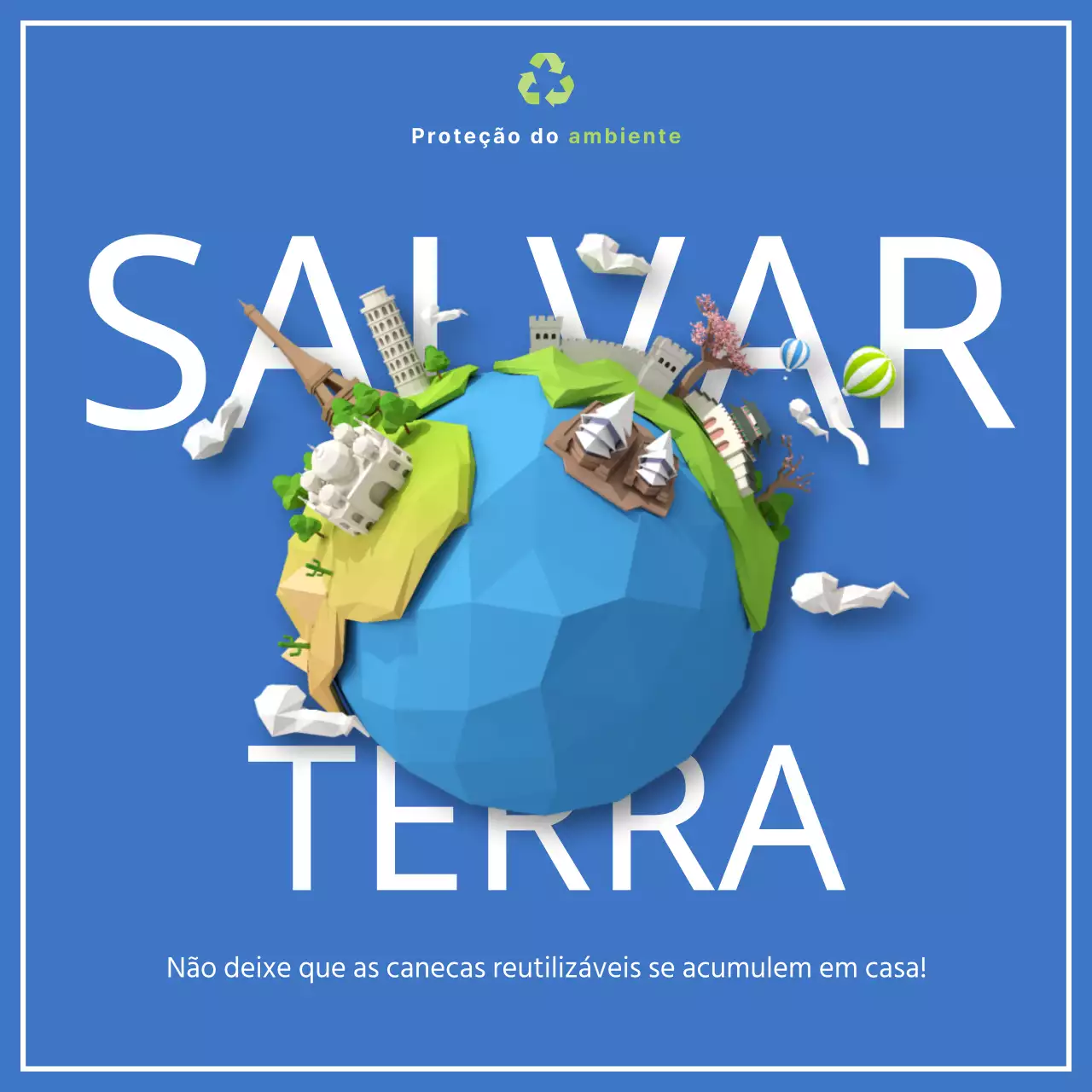 Azul e verde para o planeta CardNews
