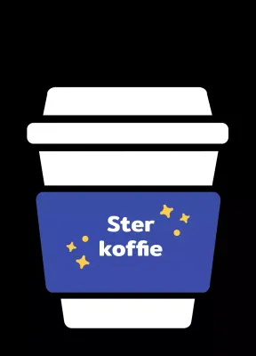 Paarse Cafe papieren beker acryl sleutelhanger