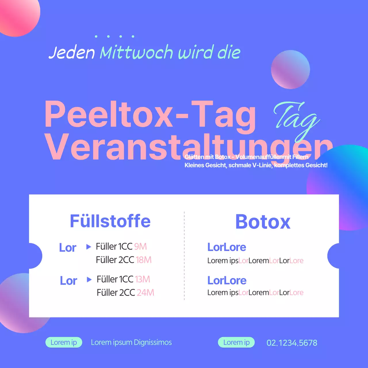 Botox-Füllstoffe