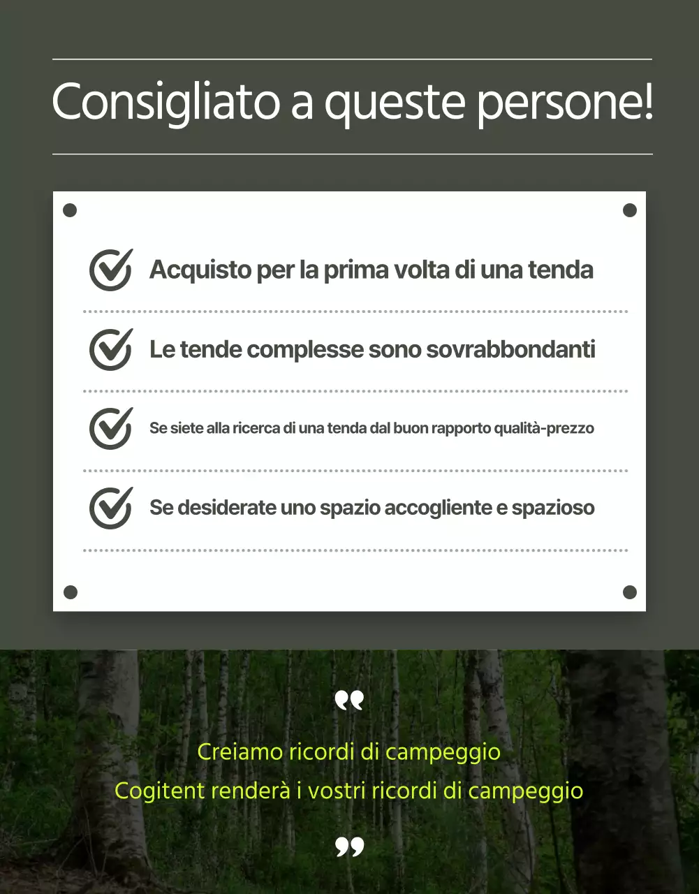 Tenda a cupola Wadiz con un layout pulito in verde fluorescente