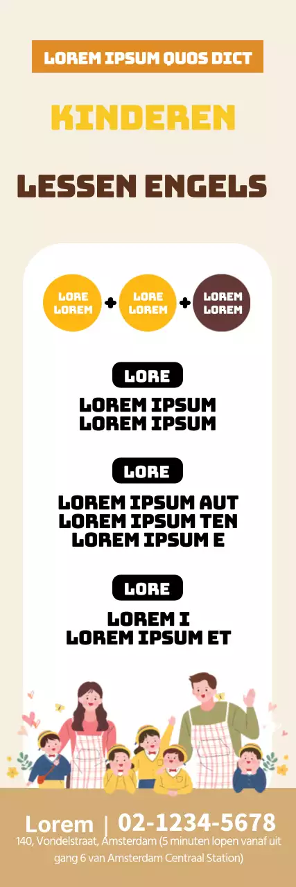 Gele illustratie nette Engelse schoolpromotie