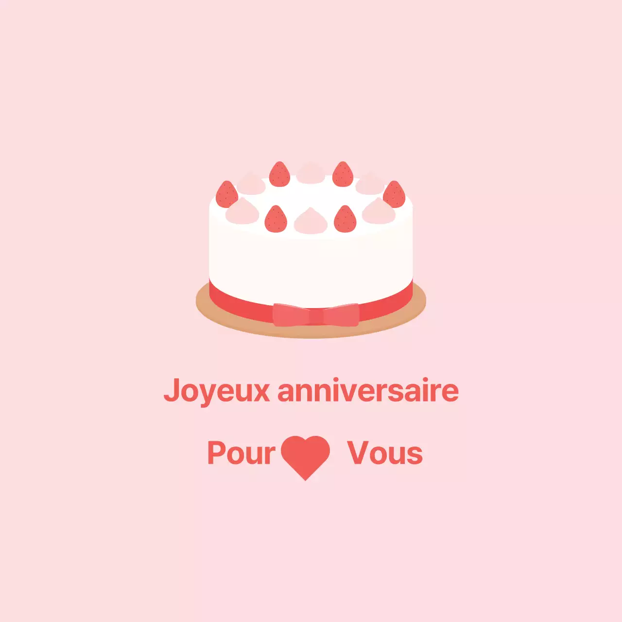 Illustration rose, promotion d'un gâteau de café soigné