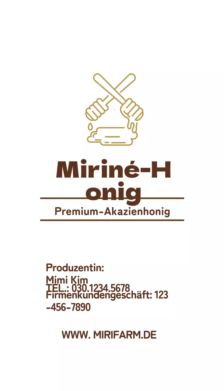 Braun Gelb Illustration Saubere Imkerei Honig