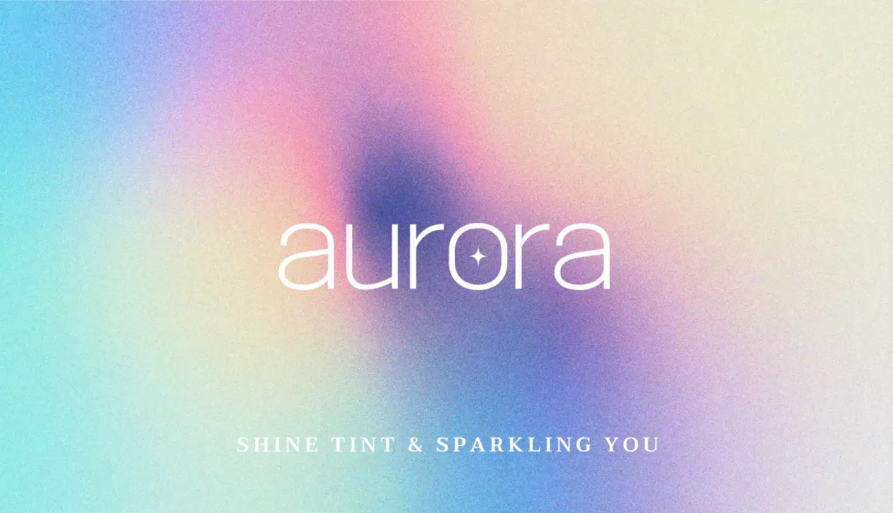 Tarjeta de visita con logotipo en inglés con una estrella sobre fondo degradado