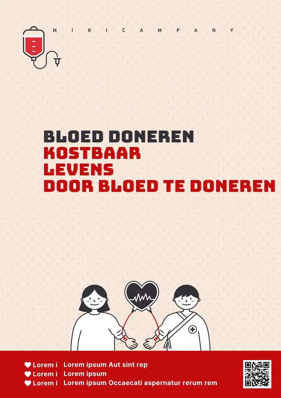 Een schattige geïllustreerde bloeddonatiegids