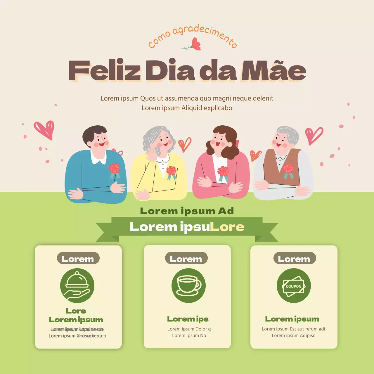Design para o Mês da Família em maio