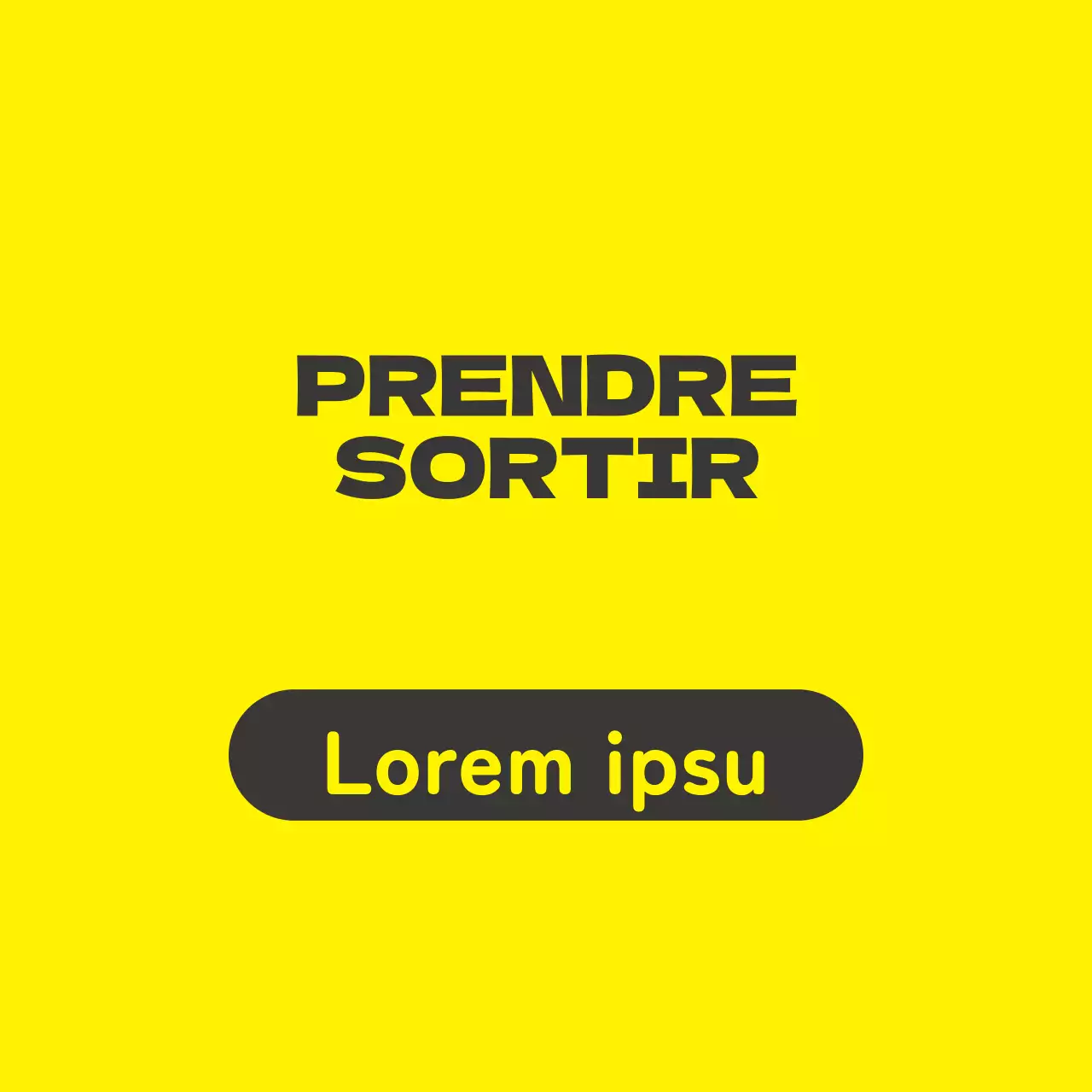 Étiquette jaune, noire, illustrée et emballable en magasin