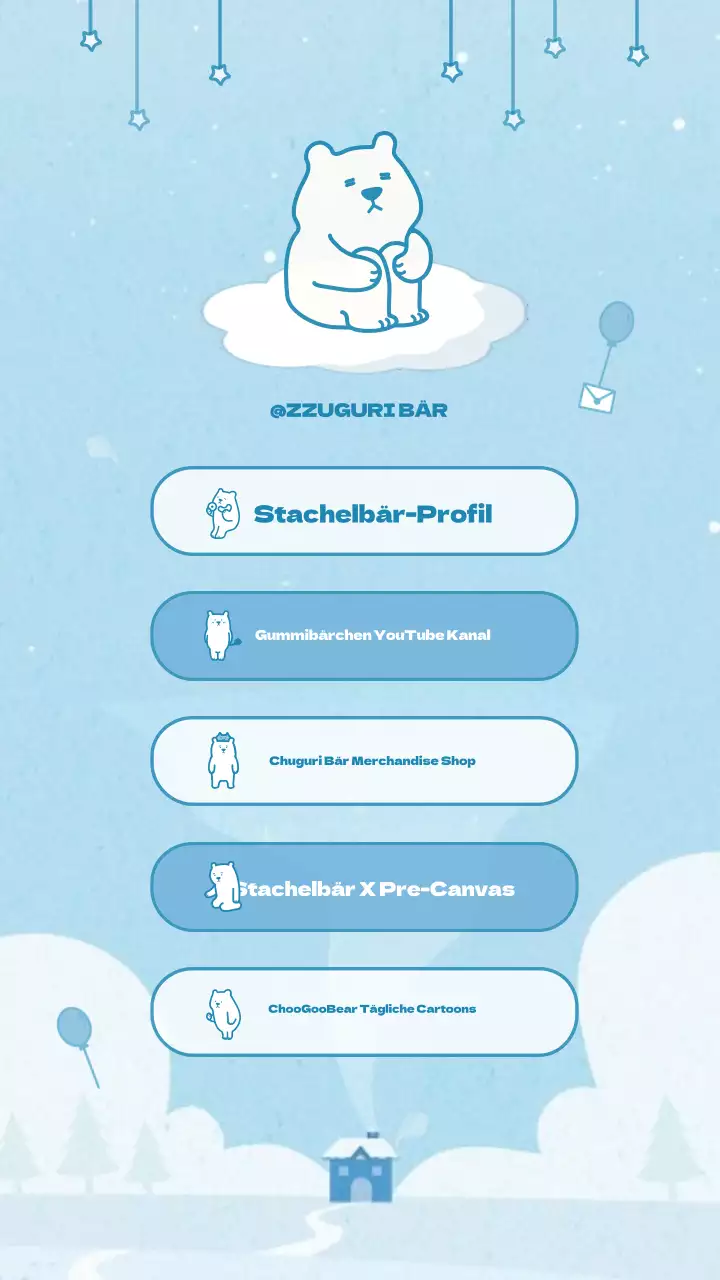 Niedliches Illustrationskonzept in Hellblau Link zu Instagram