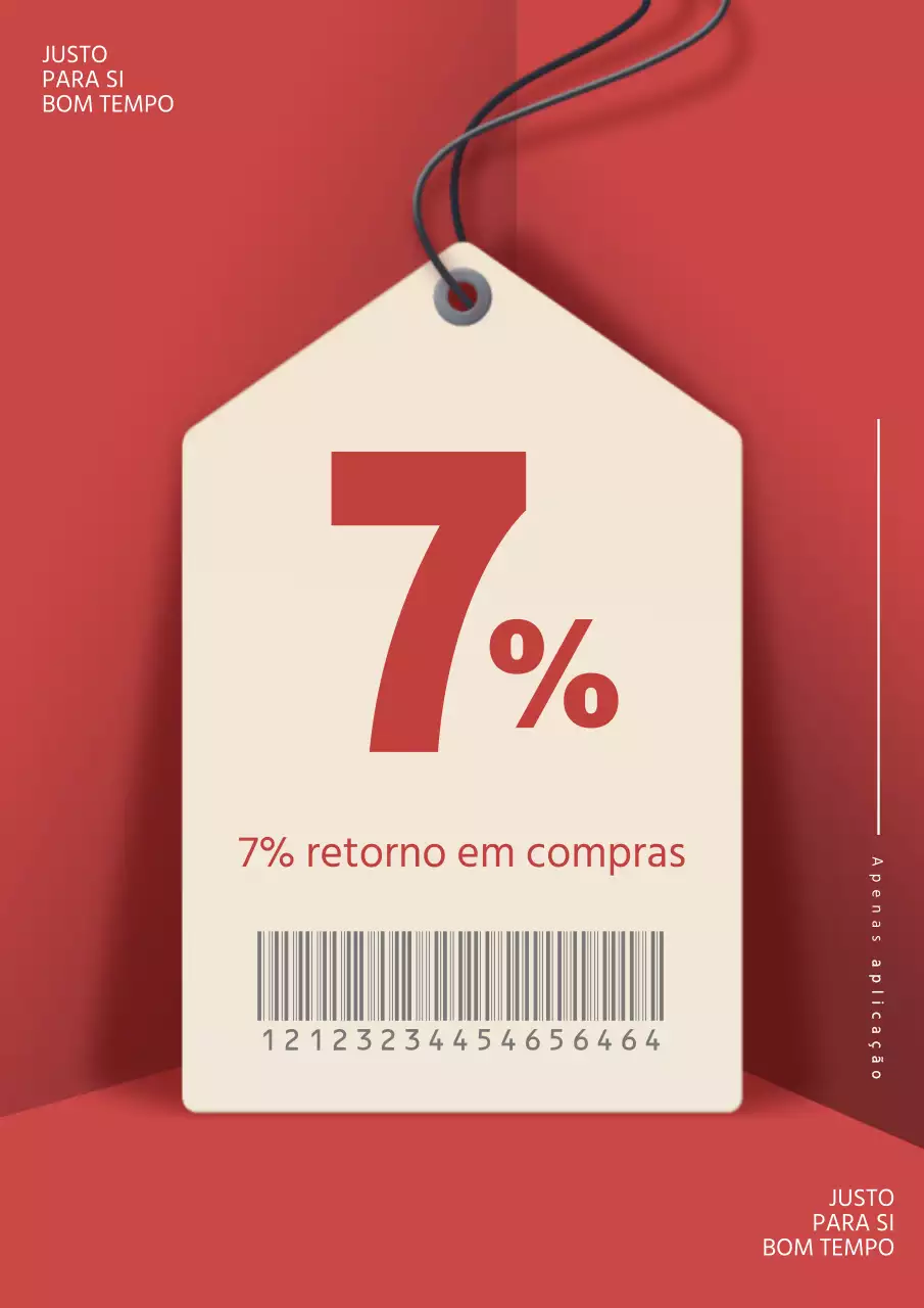 Promover um simples evento de ganhos com etiquetas de vestuário vermelhas