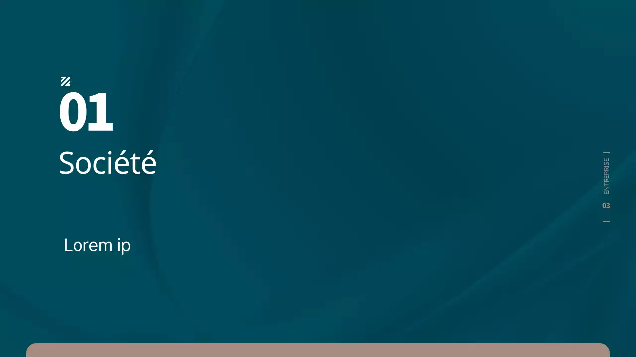 Proposition commerciale simple en turquoise et marron