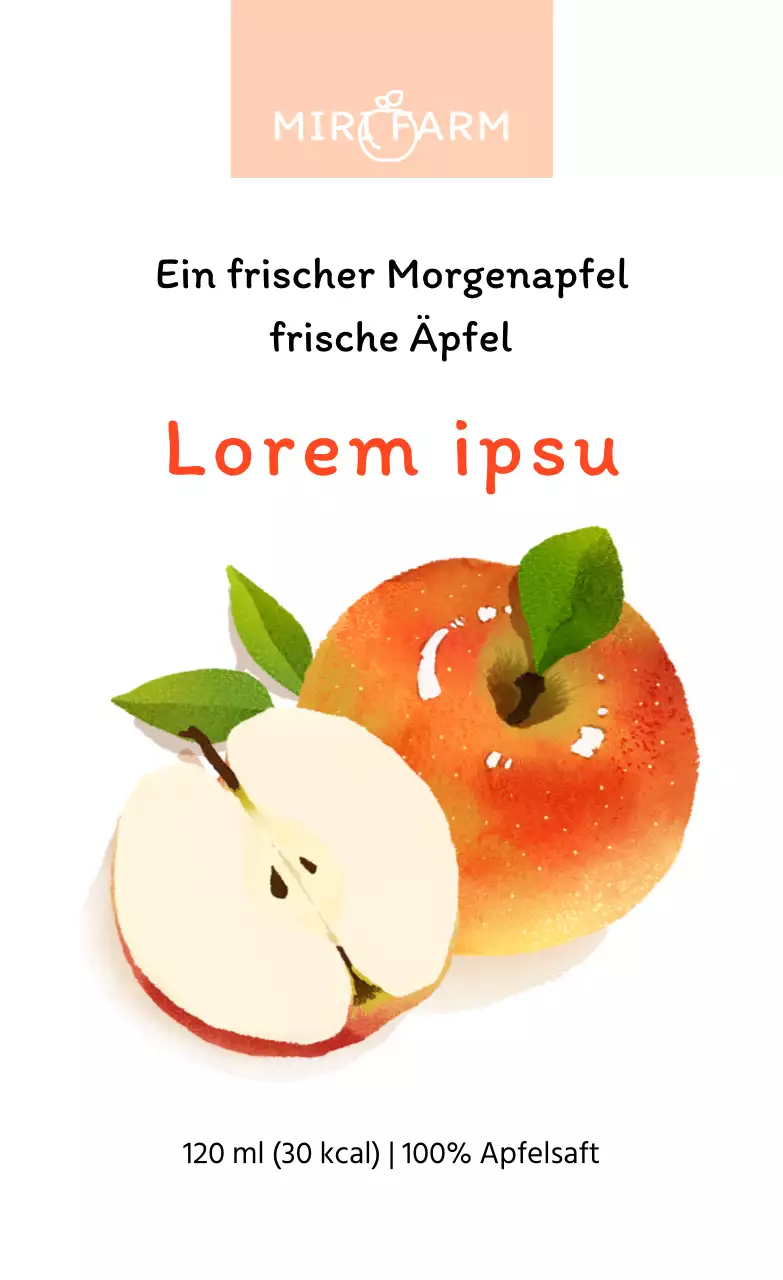 Rote Aquarellfarbe Feeling Apfelsaft Aufkleber