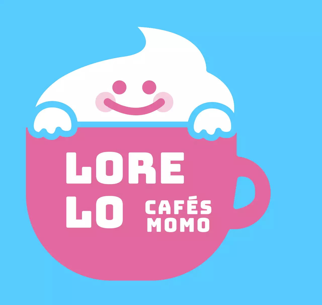 Roze koffie mok acryl sleutelhanger