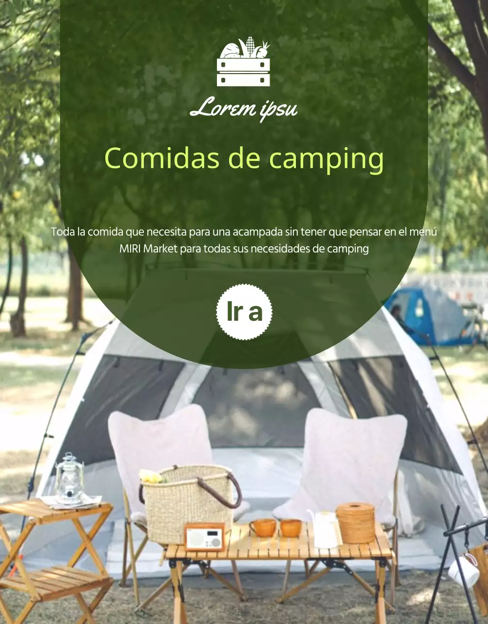 Una exposición sobre alimentos de camping en la que destacan la fotografía y la ilustración ecológicas