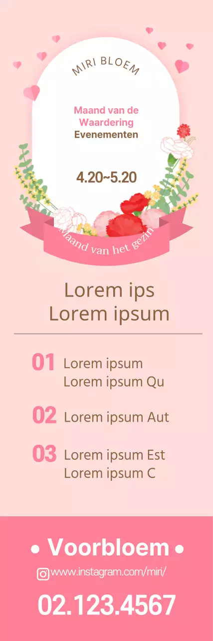 Felroze evenementbanner