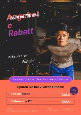 Förderung offener Rabatte für knackige Workouts Anwerbung neuer Mitglieder