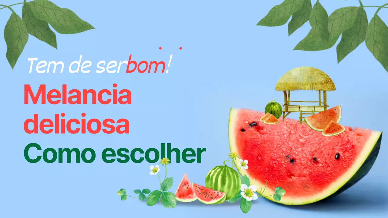 Como escolher uma melancia deliciosa Ilustrado com Blue and Watermelon