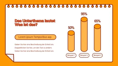 Orange und gelb illustrierte Balkendiagramme