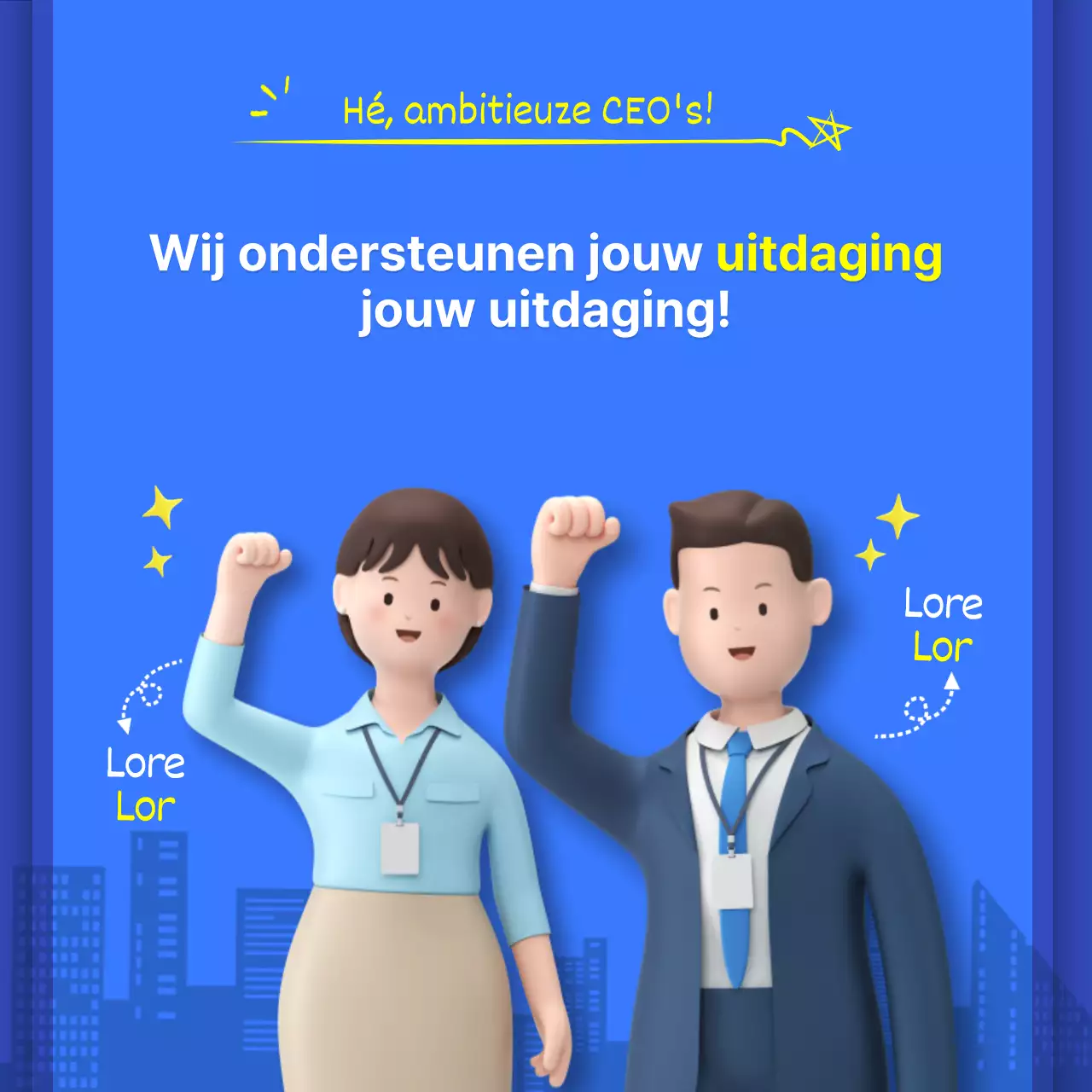 Navy en blauwe 3D solid nette startup business trivia kaartNieuws