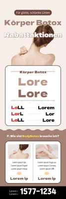 Braunes und einfaches Porträt Plastische Chirurgie Werbebanner