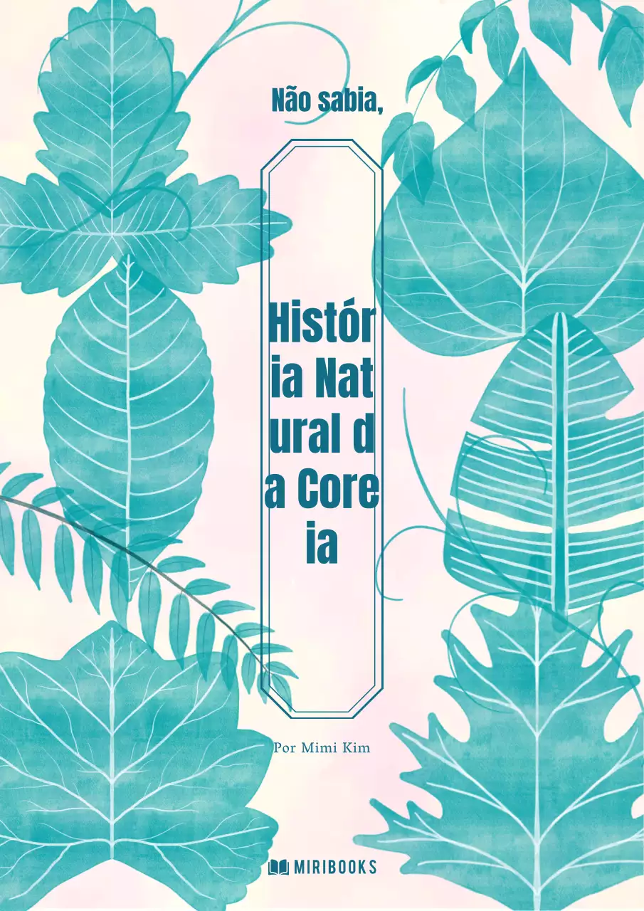 Ilustrações botânicas em azul História natural coreana