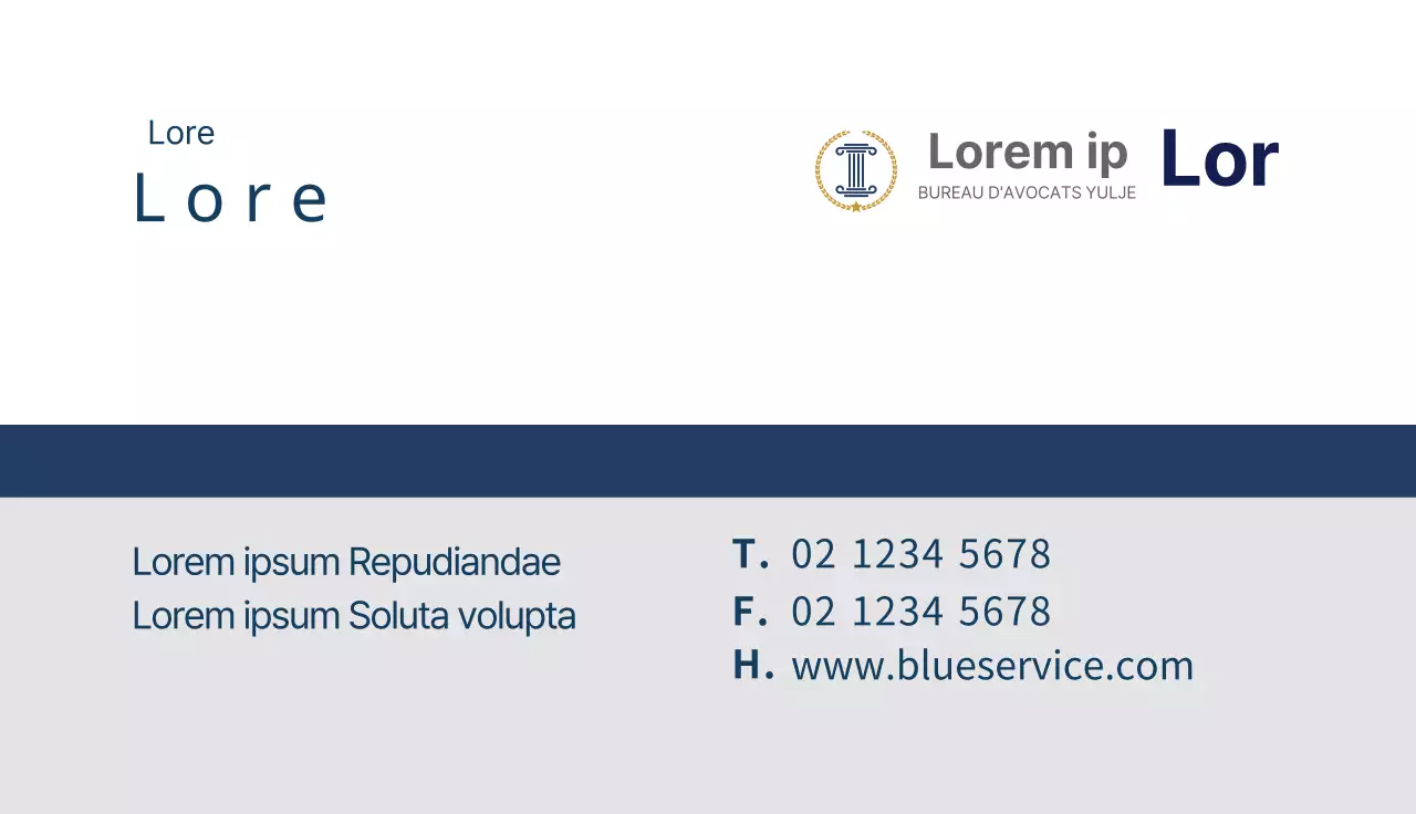 Logo bleu cabinet d'avocats propre