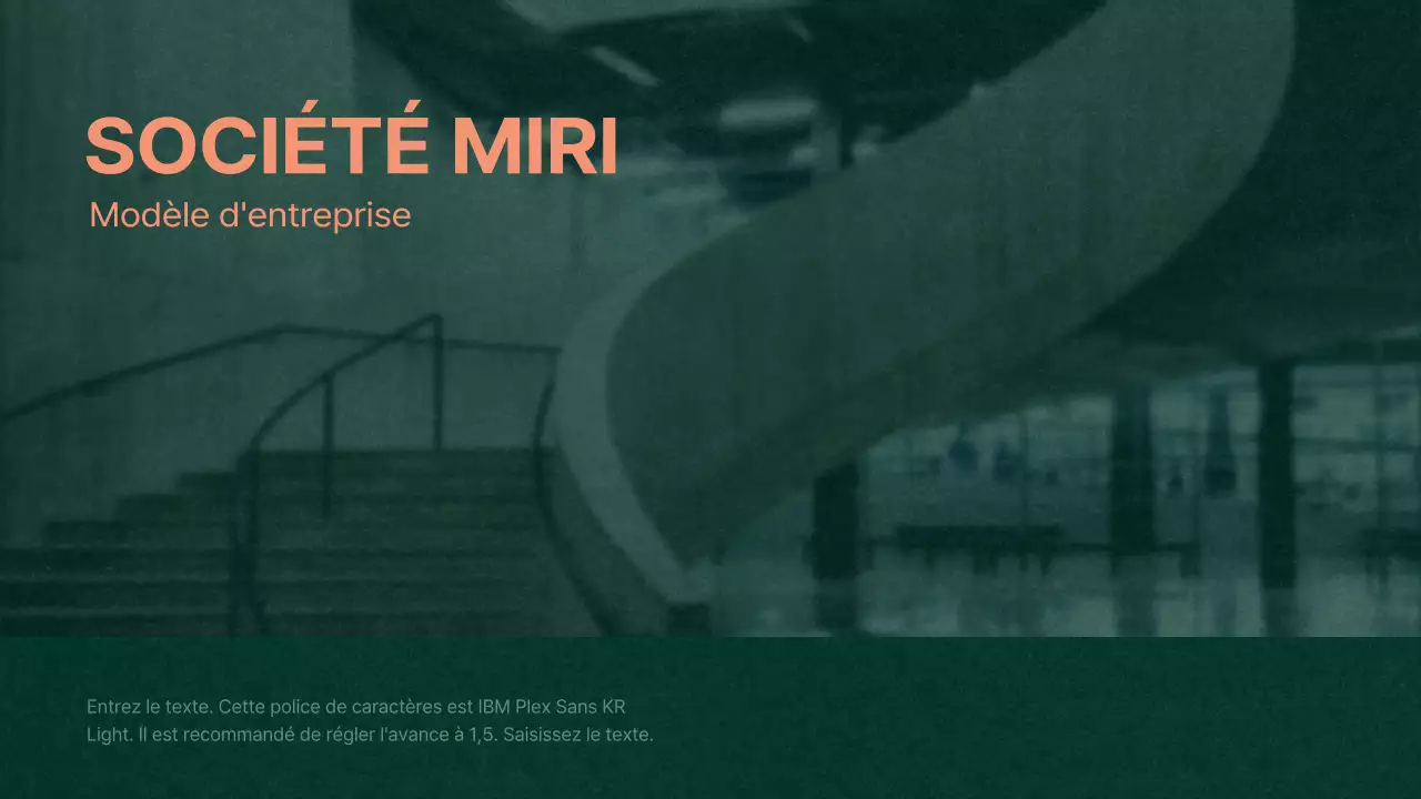 Plan d'affaires pour un concept texturé vert et orange