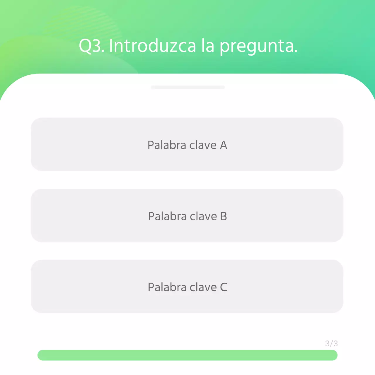 Concepto simple de test psicológico con gradientes