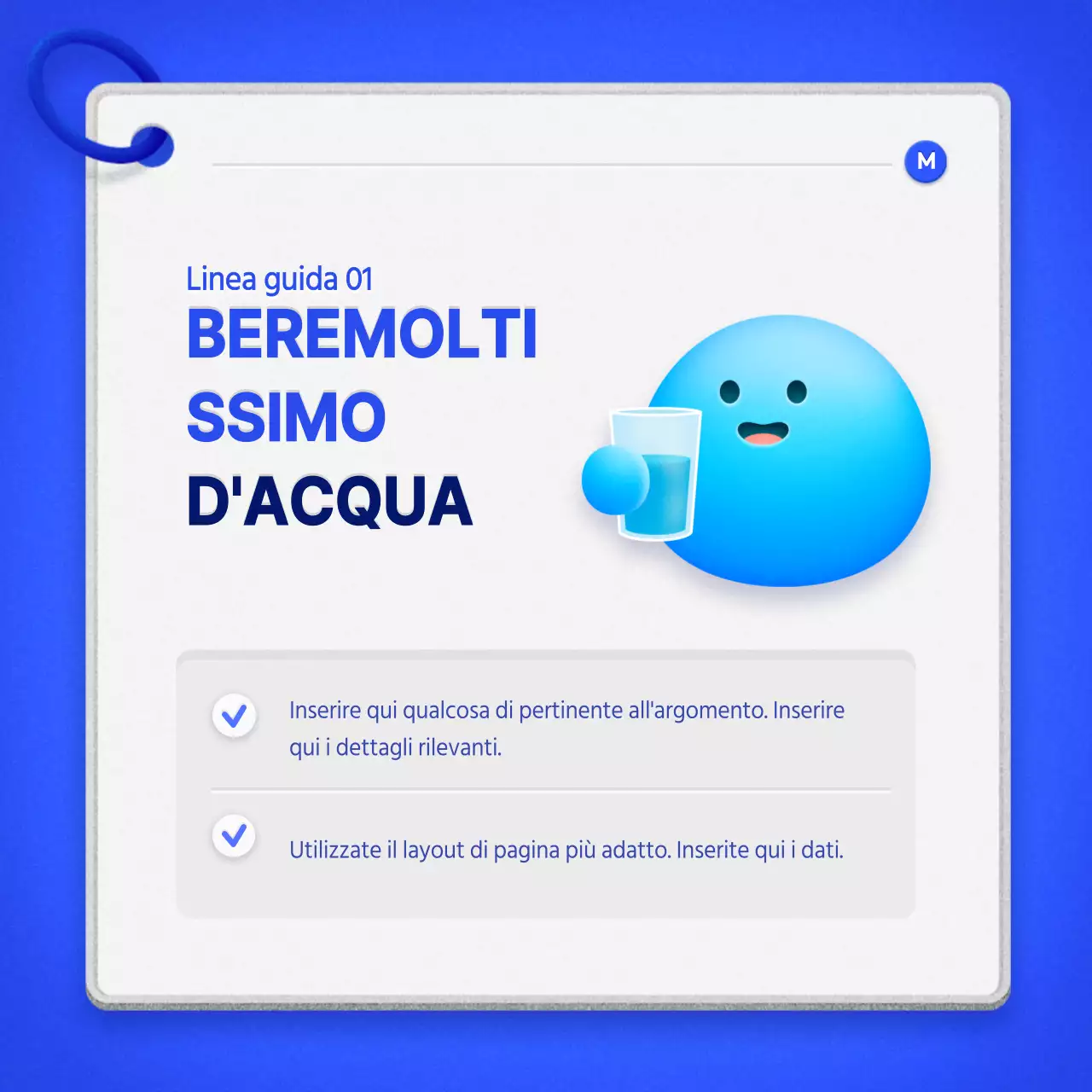 Una guida ordinata per l'assistenza domiciliare con un concetto di cartellino blu.