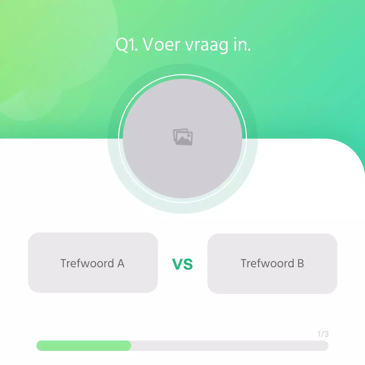 Eenvoudige eenvoudige psychologische test met gradiënten