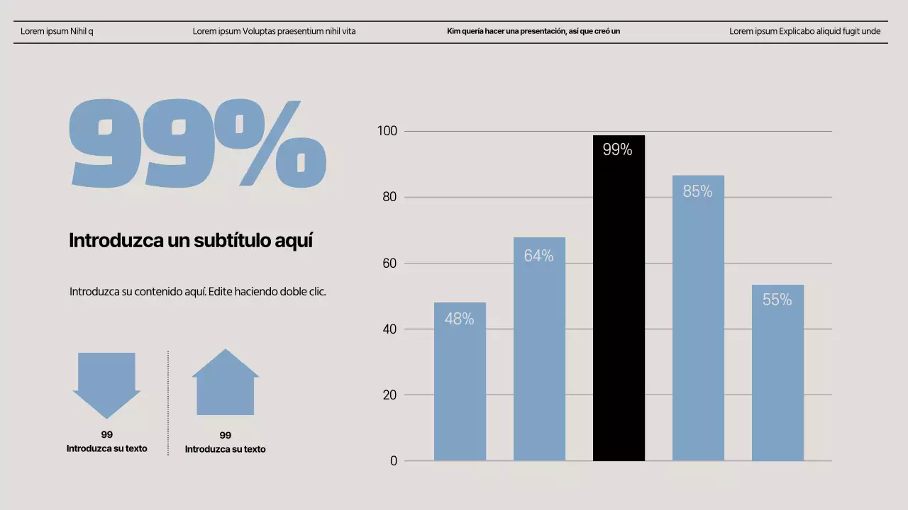 Diseño sencillo de gráfico de barras con concepto de periódico